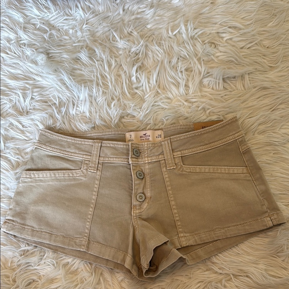 Hollister Tan Jean Shorts with Stretch